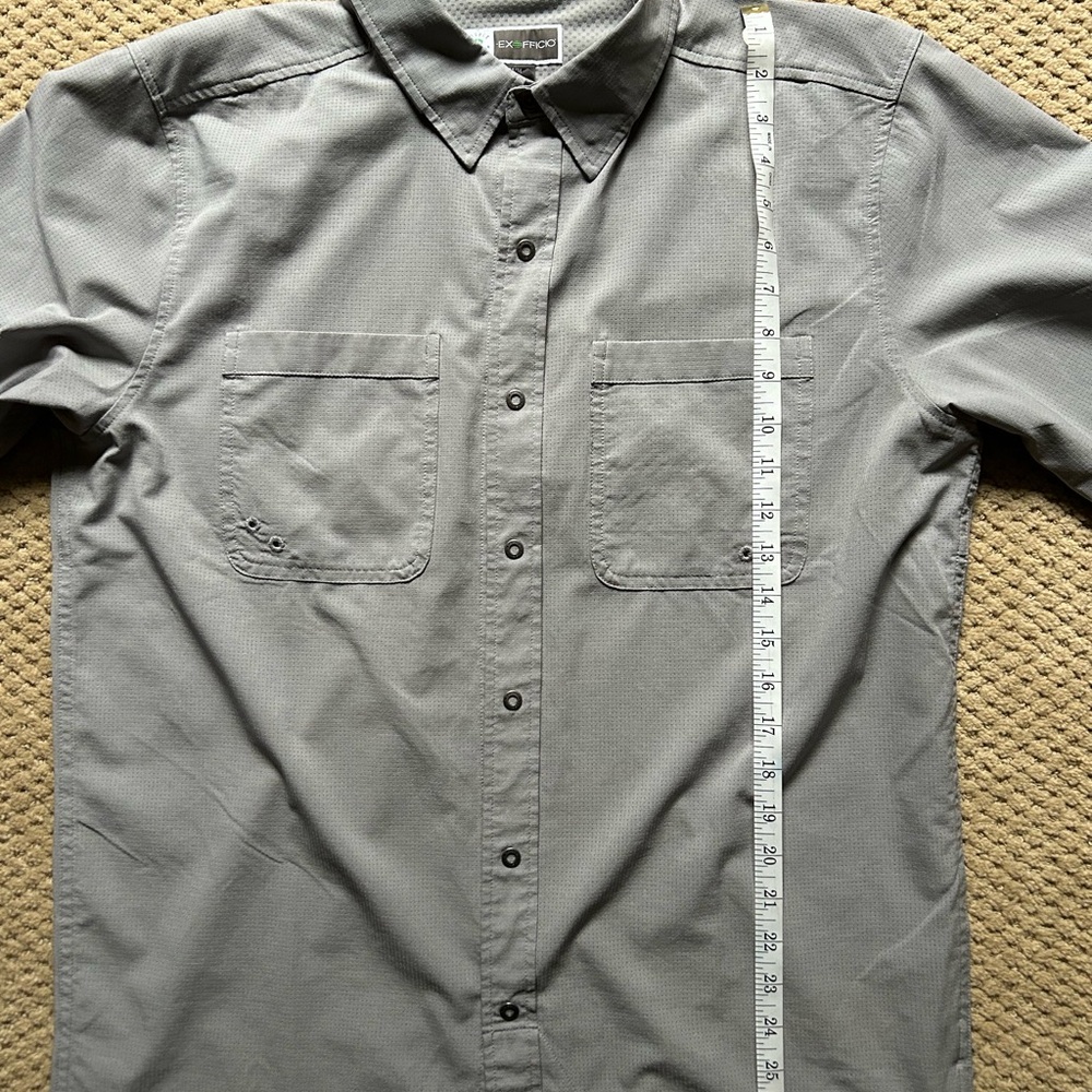 Exofficio Men's Slate Gray Casual Button-Down Shirt - Picture 4 of 10